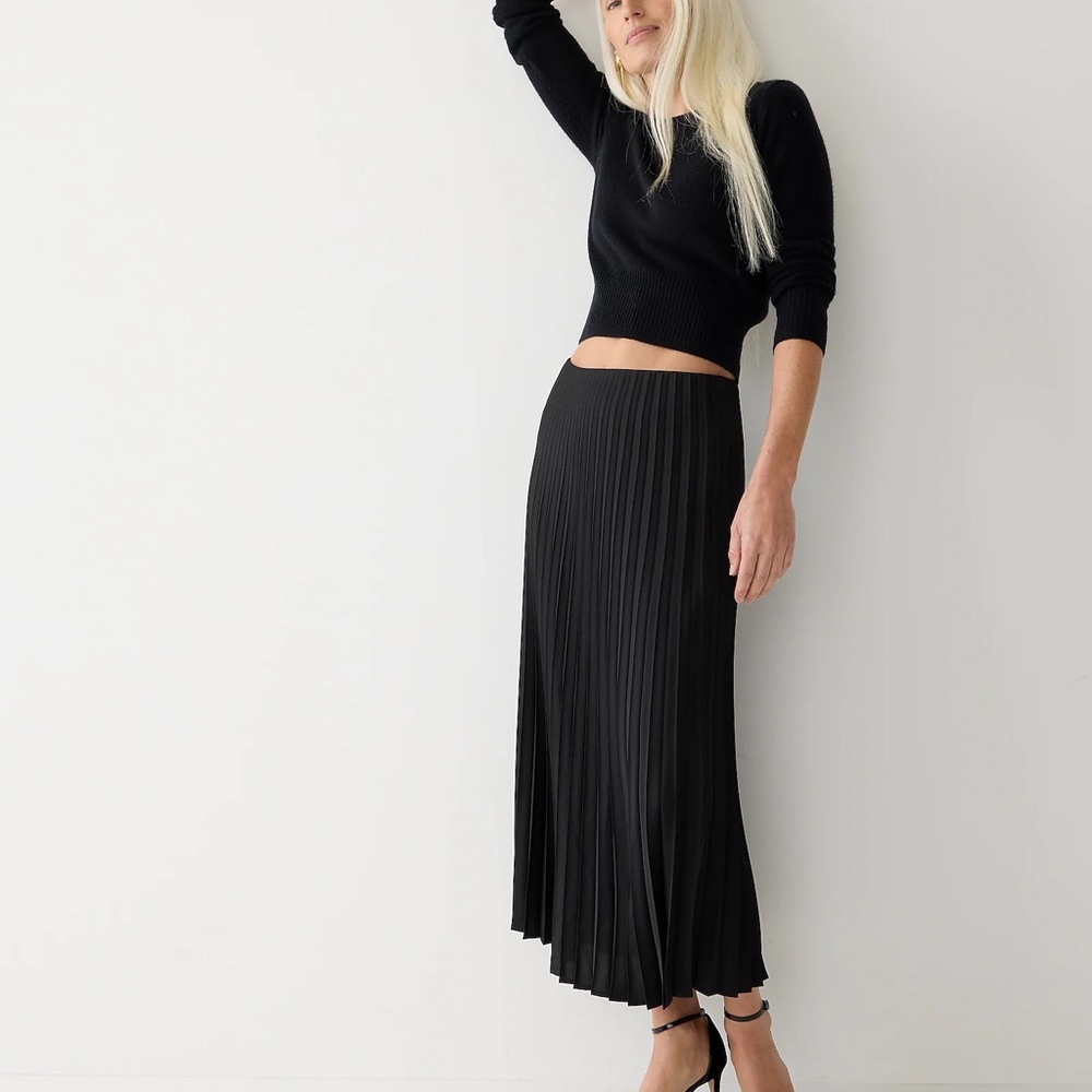 J.Crew Pleated Black Skirt